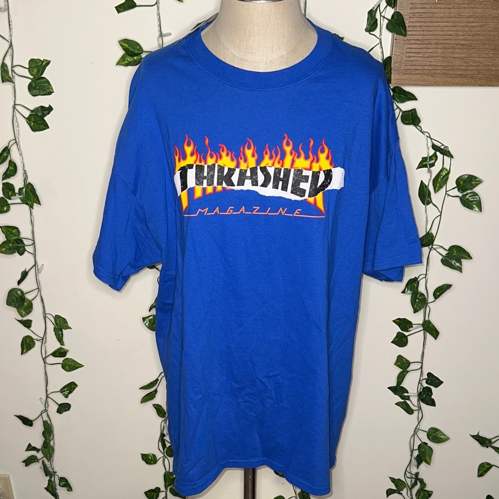 Thrasher Flame Blue Tee NWT - Picture 2 of 9